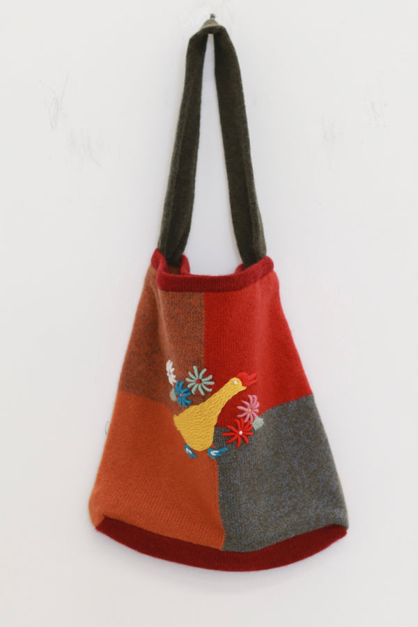 YANYAN KNITS Fall/Winter 2025 Tote Bag YYK-YW23-0635-CHENG (Orange)